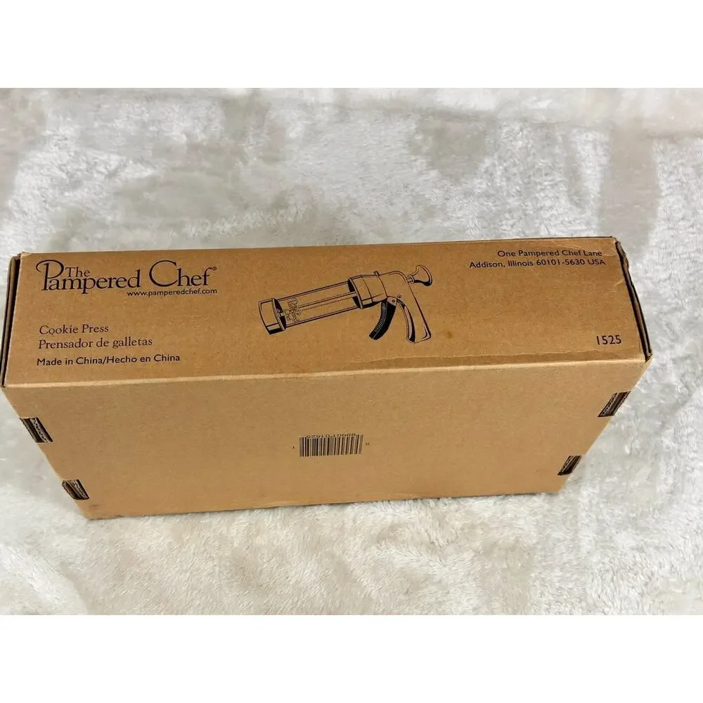 The Pampered Chef #1525 Cookie Press, Original Box - NEW Never Used - Complete